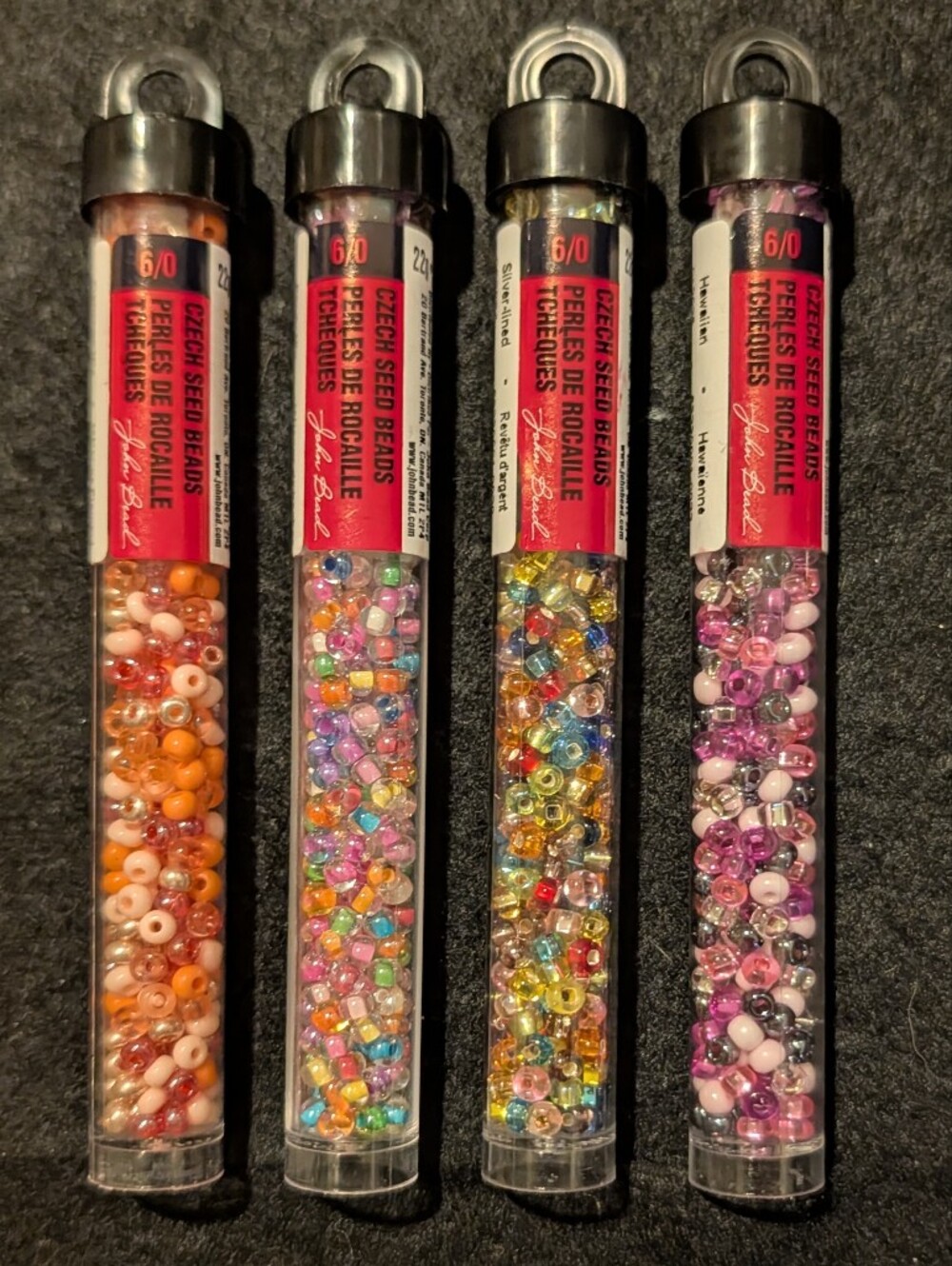 John Bead sz 6/0 Czech Glass Seed Beads 57 Tubes of Matte, Luster, Mix, SL, AB - Picture 5 of 13